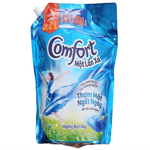 Nước xả Comfort một lần xả hương Ban mai túi 3,1L